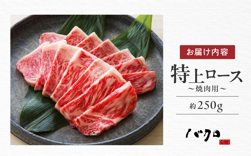 【10月1日価格改定（値上げ）予定】特上ロース焼肉250ｇ