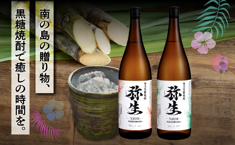 産地別黒糖焼酎 選べる弥生飲み比べセット 1800ml 2本入り（弥生多良間島25度＆弥生西表島25度）　A185-034-06