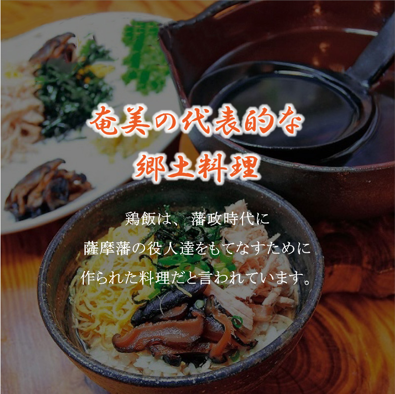 奄美鶏飯セット レトルト 郷土料理 島料理 鳥しん 惣菜 おかず ご飯 あっさり スープ