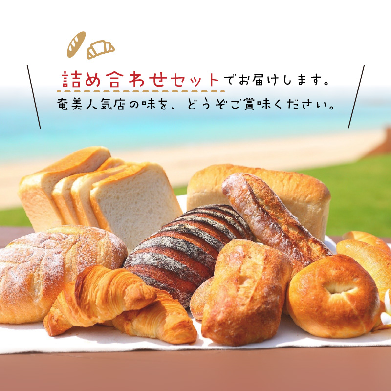 【10月1日価格改定（値上げ）予定】晴れるベーカリーの朝食パンセット - 奄美市 奄美大島 9種類 食事に合うシンプルなパン 国産小麦 白神こだま酵母 マーガリン不使用 ショートニング 不使用 おやつ もっちり ( 食パン カンパーニュ バゲット クロワッサン 塩バター リュステック 玄米 ソフトフランス )