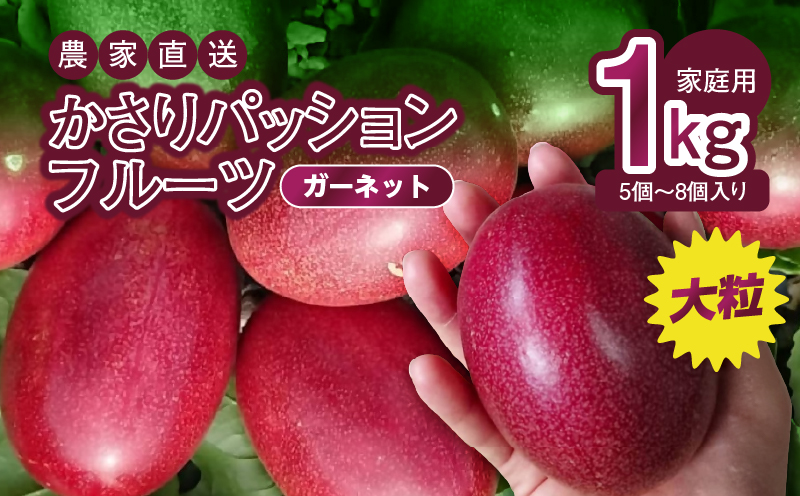 かさりパッションフルーツ ガーネット1kg　A072-007