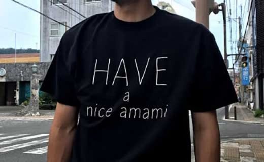 【10月1日価格改定（値上げ）予定】Have a nice amami 半袖Tシャツ（ブラック）