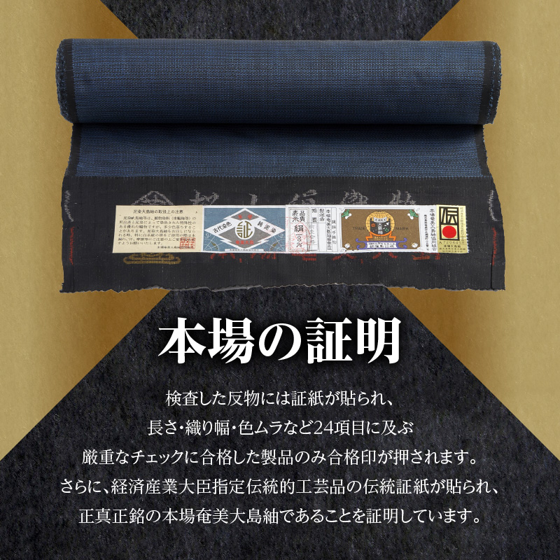 【本場奄美大島紬】温かみのある風合いが特徴の13算　A060-006