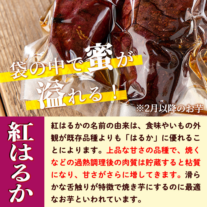 isa741 ふみおじいちゃんのやきいも(紅はるか・計3.0kg) 冷凍 パック 小分け サツマイモ 焼き芋 天然スイーツ 焼芋 紅はるか 【いさ工房】