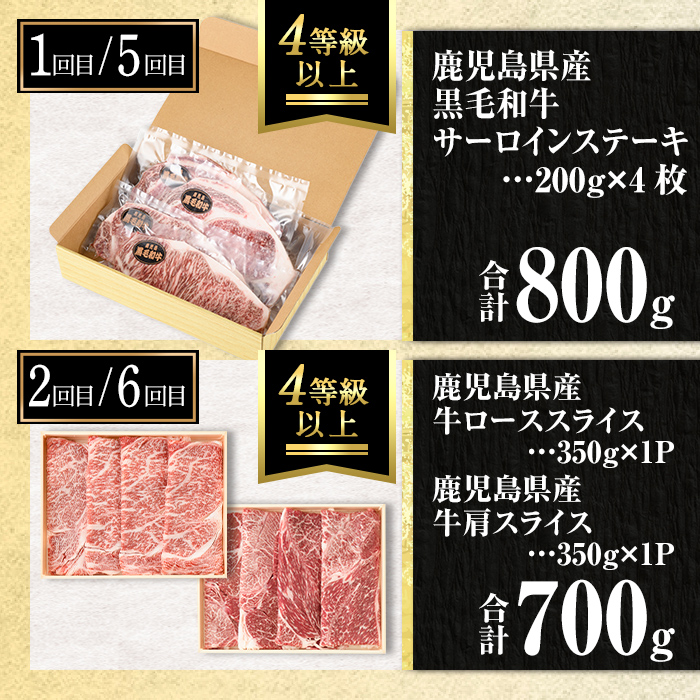 isa650 【定期便8回】工場開設一周年記念 牛肉堪能定期便(合計6.8kg) 黒毛和牛 リブロース サーロイン ステーキ スライス 大判 焼肉 牛 うし 牛肉 すきやき しゃぶしゃぶ 牛しゃぶ ロース アウトドア 食べ比べ BBQ 冷凍 【サンキョーミート株式会社】