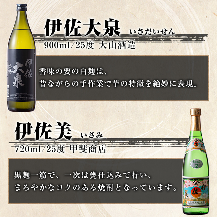 isa899 【定期便12回(連続月)】伊佐焼酎小瓶飲み比べセット 伊佐美720ml・他5種各900ml 合計72本(6種各1本×12回)  鹿児島 本格芋焼酎 芋焼酎 焼酎 五合瓶 四合瓶 飲み比べ 詰め合わせ 詰合せ 【酒乃向原】