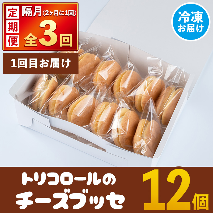 isa583 ＜定期便・全3回(隔月)＞伊佐銘菓！トリコロールの人気セット(3種)お菓子 おかし 焼き菓子 お茶菓子 チーズブッセ シフォンケーキ シュークリーム おやつ 手土産 ギフト 贈答【ケーキハウストリコロール】