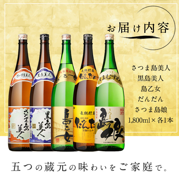 長島本格焼酎 飲み比べ５本セット_nagashima-6060