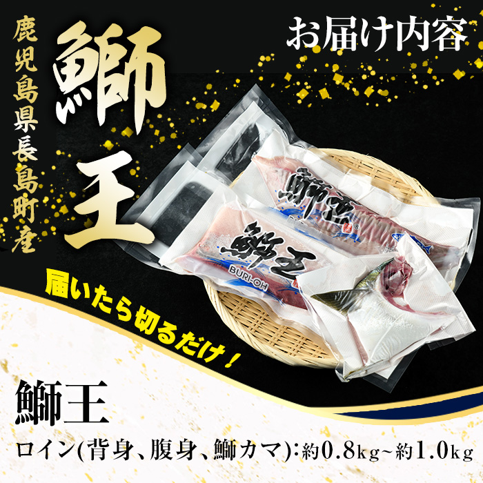【先行予約 2025年10月より順次発送】【切って盛るだけ】『旅サラダ』で紹介ぶりの王様「 鰤王 」 ロイン 2節 (約0.8kg～1.0kg) 半身 産地直送 新鮮 旨味が抜群の 長島町 特産品 ブランド ぶり 鰤 ブリ 切り身 真空 冷蔵 刺身 ぶりしゃぶ しゃぶしゃぶ 魚 魚介 人気 ランキング 【JFA】jfa-1484