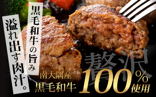 鹿児島県産 黒毛和牛 ≪生≫ 和食料理人の手作り ハンバーグ （100g×4個）GN-4｜鹿児島県 南大隅町 ハンバーグ 牛肉 手作り 銀シャリ中はら