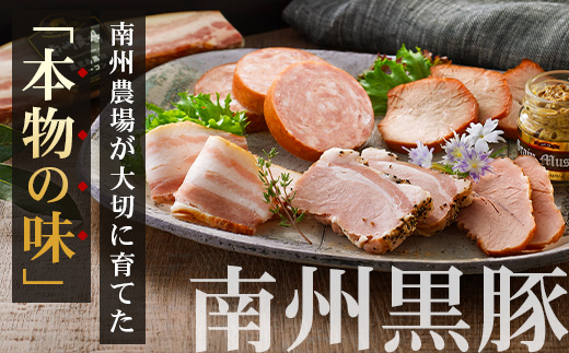 【お歳暮】鹿児島県産 黒豚ギフト6点セット (合計約910g) NS-7-os | 肉 お肉 豚肉 ぶた 豚 ブタ 黒豚 生ハム 焼豚 モモハム ベーコン ロースハム ウィンナー ソーセージ おかず おつまみ 国産 冷蔵 ギフト 鹿児島県 南大隅町 南州農場 お歳暮