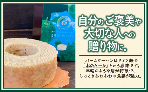 素材にこだわった南大隅町の手作りスイーツ ≪極≫ 辺塚だいだい バウムクーヘン　1個