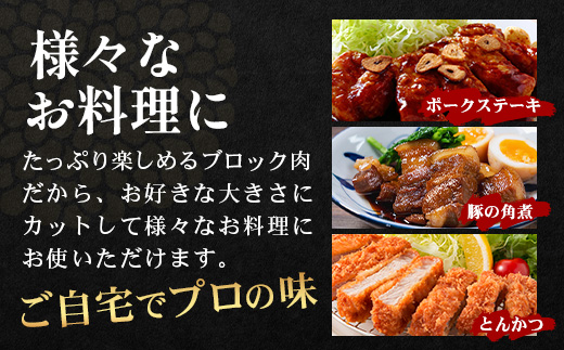 ［新春］≪全3回≫【南大隅町限定】 食べ応え満点 ！ ★ かごしま黒豚 ブロック肉 定期便 ★ 鹿児島県産 NS-26 ｜ 肉 豚肉 ぶた 豚 ブタ 黒豚 鹿児島黒豚 ロース ブロック バラ 肩ロース バラブロック 肩ロースブロック ファミリー 産地直送 肉定期便 鹿児島県 南大隅町 南州農場
