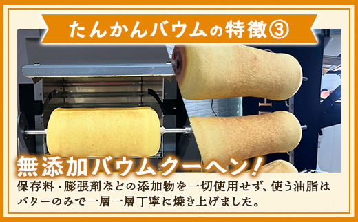 素材にこだわった南大隅町の手作りスイーツ ≪極≫ たんかん バウムクーヘン　1個