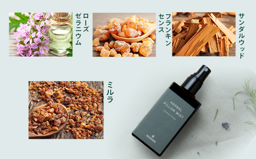 10種類のプレミアムアロマを贅沢にブレンドした REGRASS ハーバルピローミスト　50ml×1本