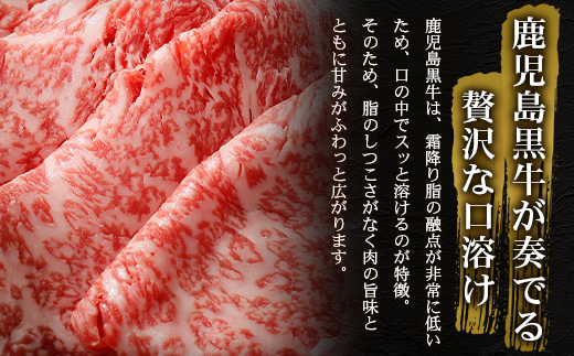 鹿児島黒牛 リブロース スライスセット  (350g×2Ｐ) 計700g 【M-2201】｜国産 鹿児島県 牛肉 黒牛 黒毛和牛 和牛 リブロース スライス すき焼き しゃぶしゃぶ 冷凍 産地直送 JA-1