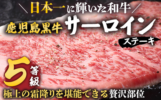 【鹿児島黒牛】サーロインステーキ 1,000g|鹿児島 牛 牛肉 うし サーロイン ステーキ 国産 肉（W7402）