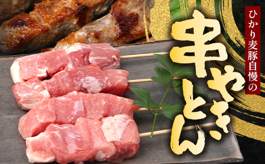 鹿児島県産 ひかり麦豚 串焼きとん 計32本（4本×8パック）冷凍　HM-9 | 肉 お肉 にく 豚肉 焼豚 串焼 冷凍 BBQ おつまみ 加工品 真空冷凍 産地直送 新鮮 小分け 産地直送 鹿児島県 南大隅町 ひかり麦豚直売所
