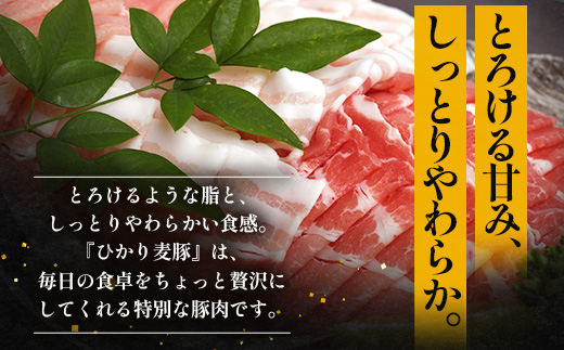 鹿児島県産 ひかり麦豚 しゃぶしゃぶ 食べ比べセット 約1kg (200g×5パック) トレーなし 冷凍　HM-1 | 肉 お肉 にく 豚肉 ロース 肩ロース バラ肉 スライス 冷凍 真空冷凍 産地直送 新鮮 小分け 甘み 産地直送 鹿児島県 南大隅町 ひかり麦豚直売所