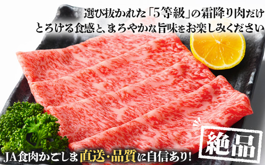 【鹿児島黒牛】リブローススライスセット計600g|鹿児島 牛 うし ロース リブロース セット 国産 肉（W7001）