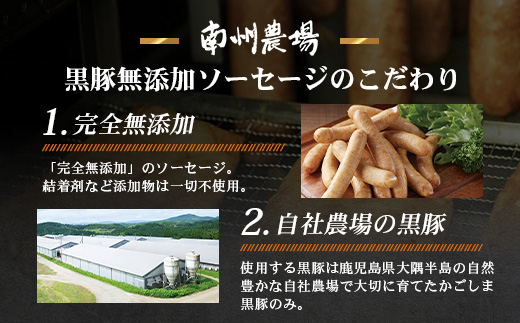 鹿児島県産 ノン・アッドソーセージ詰合せA (合計約600g) NS-8 | 肉 お肉 豚肉 ぶた 豚 ブタ 黒豚 ソーセージ おかず おつまみ 国産 冷凍 ギフト 鹿児島県 南大隅町 南州農場