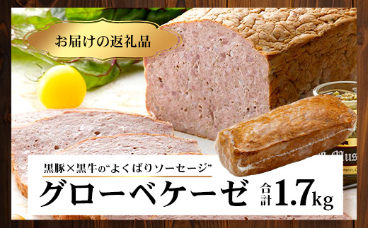 鹿児島黒豚 グローベケーゼ（原木）約1,700g  NS-6| 肉 お肉 豚肉 ぶた 豚 ブタ 黒豚 グローベケーゼ ソーセージ おかず おつまみ 国産 冷蔵 鹿児島県 南大隅町 南州農場