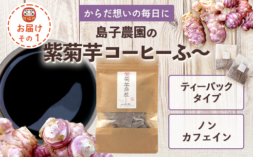 【福袋】紫菊芋たっぷり堪能３種セット SK-16-fb｜ コーヒー 菊芋 紫菊芋 コーヒー パウダー 菊芋せんべ ノンカフェイン 野菜茶 きくいも お茶 焙煎 ギフト グルメ 鹿児島県 南大隅町 島子農園 福袋