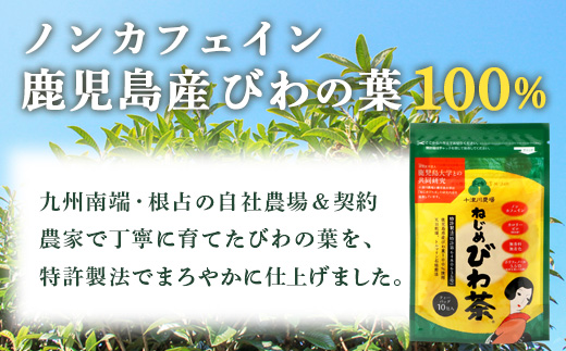 【 お試し 2種セット】鹿児島県産 ねじめびわ茶 ティーバック10包入・ボトル缶 3本 TO-521 |国産 お茶 健康茶 カロリーゼロ 缶 茶葉 持ち運び 無香料 無着色 ポリフェノール ノンカフェイン さわやか 甘み 香ばしい おいしい びわの葉 産地直送 鹿児島県 南大隅町 十津川農場