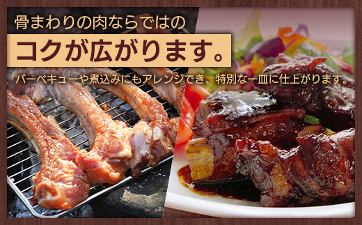 花の木農場 鹿児島県産 豚スペアリブ 約1kg（500g×2パック）HK-17｜ 豚肉 精肉 冷凍 国産 お肉 スペアリブ BBQ 煮込み 農福連携 鹿児島県 南大隅町 花の木ファーム　