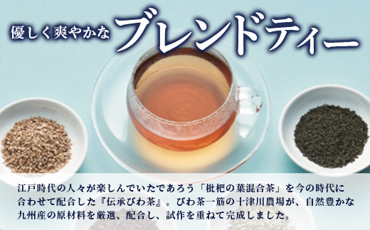伝承びわ茶 ブレンドティー  (2.6g×5包入)×2パック　計10包入 | 国産 びわ茶 甘茶 シナモン ガジュツ ハーブティー ティーバック 焙煎 紅茶 香ばしい スパイシー おいしい びわの葉 産地直送 鹿児島県 南大隅町 十津川農場　TO-16-NP