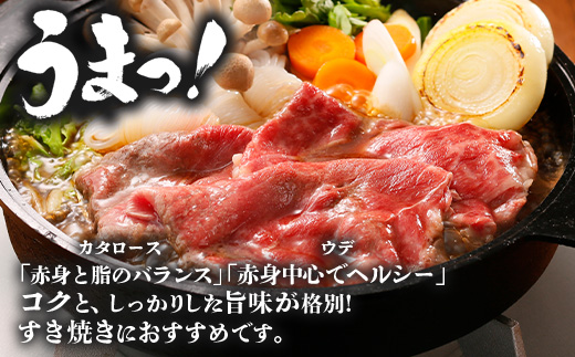 【鹿児島黒牛】すき焼きセット２種600g|鹿児島 牛 うし しゃぶしゃぶ うで カタロース 国産 肉（W7502）