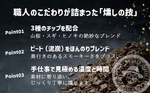 本土最南端スモーク工房のスモークチーズ3種倍々セット(プレーン180g×2、チェダー180g×2、カマンベール120g×2）