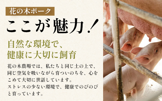 花の木農場 鹿児島県産 豚ロース しゃぶしゃぶ用 約1kg（500g×2パック）HK-5｜ 豚肉 ロース肉 精肉 しゃぶしゃぶ 冷凍 国産 お肉 冷しゃぶ 農福連携 鹿児島県 南大隅町 第2花の木ファーム