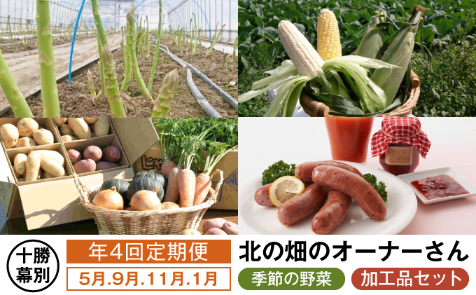 十勝幕別 北の畑のオーナーさん 旬の野菜年4回定期便【2023年5月出荷開始】