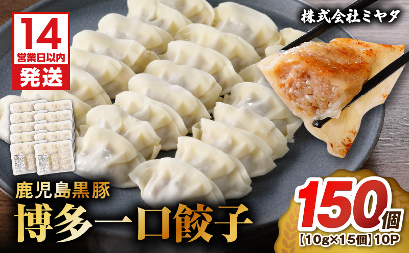 【14営業日以内に発送】 鹿児島黒豚博多一口餃子 150個　K025-009_02