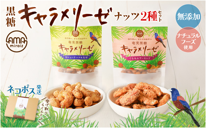 黒糖キャラメリーゼ ナッツ2種セット　K275-004