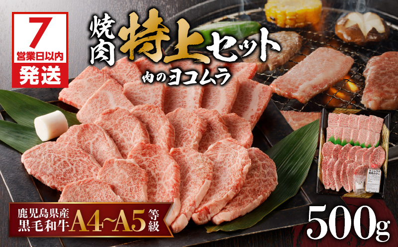 【7営業日以内に発送】【鹿児島黒毛和牛A4〜A5】焼肉特上セット（特上カルビ/特上ロース）　K189-007