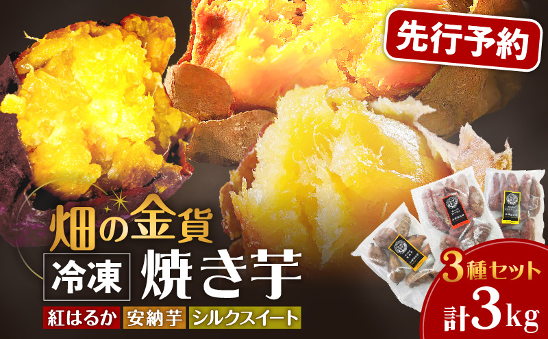 【先行予約】畑の金貨 焼き芋3種セット 3kg　K181-001_04