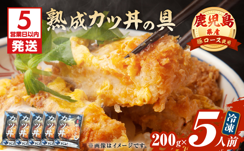 【5営業日以内に発送】鹿児島県産熟成カツ丼の具 5食パック　K258-007_01