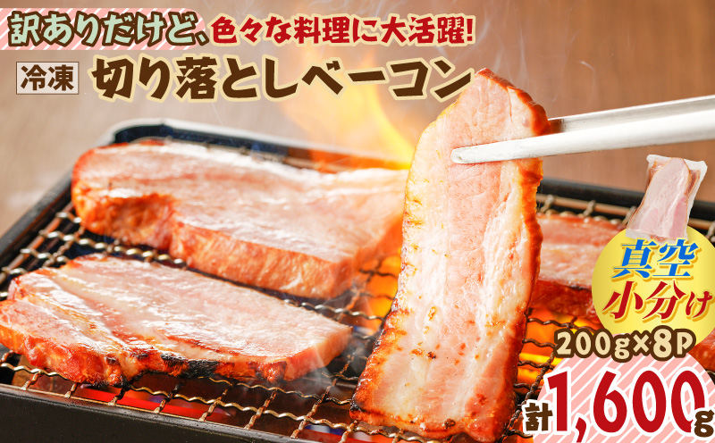 訳ありだけど、色々な料理に大活躍！切り落としベーコン8P　K161-010
