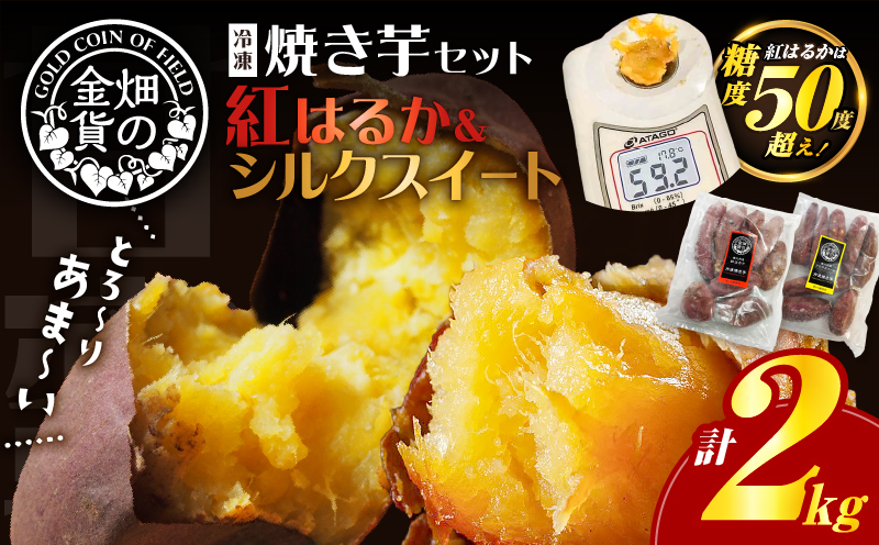 焼き芋セット 紅はるか シルクスイート 合計2kg　K181-010