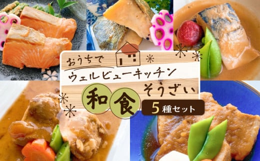 「おうちでウェルビューキッチン」和食そうざい5種セット　K158-004