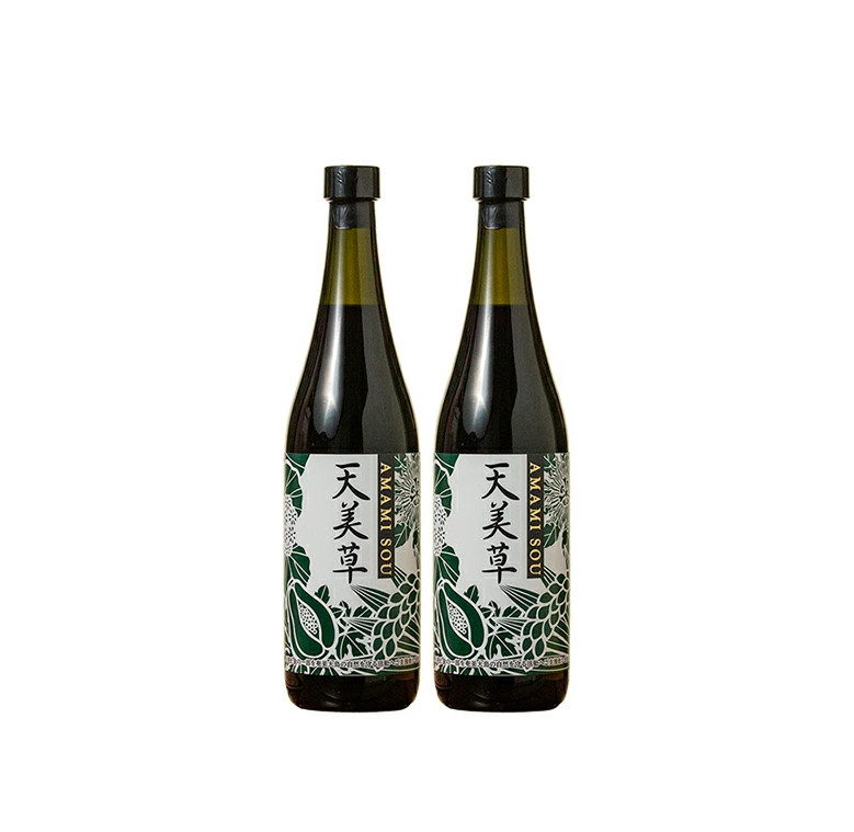 【10月1日価格改定（値上げ）予定】【奄美産酵素入り飲料】天美草（AMAMI SOU）2本 - 酵素ドリンク 奄美 2本 720ml 天美草 数量限定 山野草 柑橘類 黒糖類 きび酢 海藻類