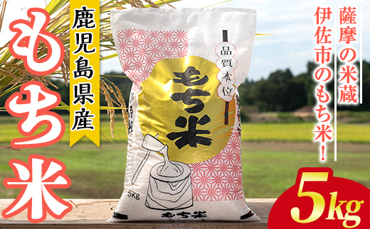 isa809 鹿児島県産もち米(5kg) 国産 鹿児島県 餅米 お米 おはぎ 赤飯 おこわ 伊佐米 【赤崎農園】