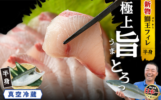 【14日前後で発送中】 『旅サラダ』で紹介ぶりの王様 新物 「 鰤王 」 フィレ 半身 (約1.0kg・フィレ1枚) 産地直送 新鮮 旨味が抜群の 長島町 特産品 ブランド ぶり 鰤 ブリ 切り身 真空 冷蔵 刺身 ぶりしゃぶ しゃぶしゃぶ 魚 魚介 人気 ランキング 【JFA】jfa-1481