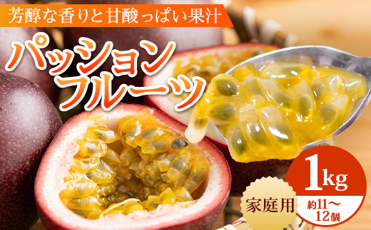 【2026年・先行予約】【訳あり品】家庭用パッションフルーツ1kg （約11～12個）濱田農園  ｜先行予約 産地直送 新鮮 パッション フルーツ 南大隅町 果物 果実 プレゼント濱田農園 家庭用 人気 南国フルーツ  HB-707